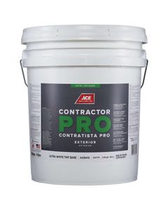 Ace Contractor Pro Satin Tint Base Ultra White Base Paint Exterior 5 gal