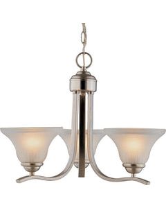 CHANDELIER 3LIGHT BRUSH NICKEL