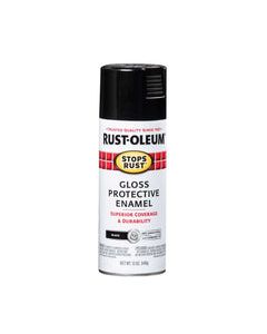 Rust-Oleum Stops Rust Gloss Black Spray Paint 12 oz