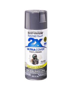 Rust-Oleum Painter's Touch 2X Ultra Cover Gloss Dark Gray Paint+Primer Spray Paint 12 oz