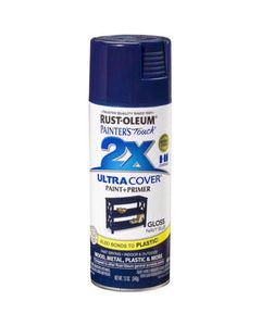 Rust-Oleum Painter's Touch 2X Ultra Cover Gloss Navy Blue Paint+Primer Spray Paint 12 oz