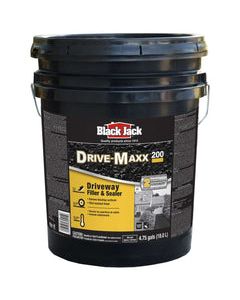 Black Jack Drive-Maxx 200 Matte Black Water-Based Rubberized Asphalt Driveway Sealer 4.75 gal