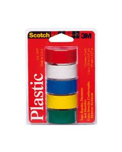Scotch Assorted 125 in. L X 3/4 in. W Plastic Tape