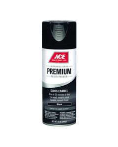 Ace Premium Gloss Black Enamel Spray Paint 12 oz