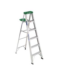 Werner 6 ft. H Aluminum Step Ladder Type II 225 lb. capacity