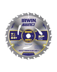 Irwin Marathon 7-1/4 in. Dia. x 5/8 in. Circular Saw Blade Carbide 24 teeth 1 pk