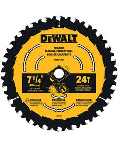 DeWalt 7-1/4 in. D X 5/8 in. Tungsten Carbide Tipped Circular Saw Blade Set 24 teeth 2 pk