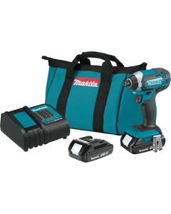 Makita LXT 18 V 1/4 in. Cordless Brushed Impact Driver Kit (Battery & Charger)