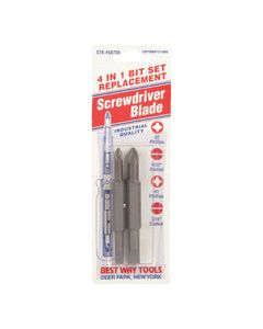 Best Way Tools Phillips/Slotted 1/4 X 2-3/4 in. L Double-Ended Screwdriver Bit Carbon Steel 2 pc