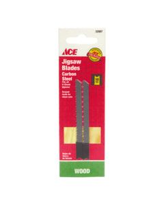 Ace 3-1/8 in. Carbon Steel U-Shank Jig Saw Blade 10 TPI 2 pk