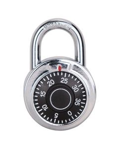 ProSource Combination Padlock, 2 In, Hardened Steel Shackle, Chrome