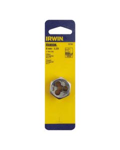 Irwin Hanson High Carbon Steel Metric Hexagon Die 8 - 1.25 mm 1 pc
