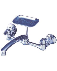 Boston Harbor Laundry Faucets, With Soap Dish, Polished Chrome