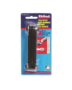 Eklind Tool 5/64 to 1/4 SAE Fold-Up Hex Key Set Multi-Size in. 9 pc.