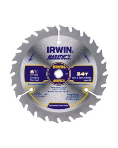 Irwin Marathon 6-1/2 in. D X 5/8 in. Carbide Circular Saw Blade 24 teeth 1 pk