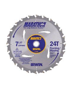 Irwin Marathon 7-1/4 in. D X 5/8 in. Carbide Circular Saw Blade 24 teeth 1 pk