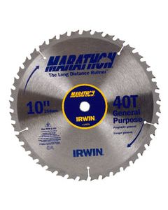 Irwin Marathon 10 in. D X 5/8 in. Carbide Miter and Table Saw Blade 40 teeth 1 pk