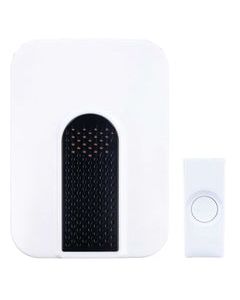 Heath Zenith Black/White Plastic Wireless Plug-In Door Chime Kit