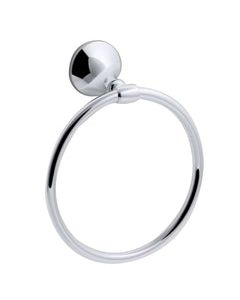 Kohler Elliston Polished Chrome Silver Towel Ring Metal