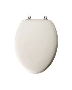 Mayfair by Bemis Elongated White Molded Wood Toilet Seat