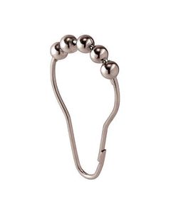 InterDesign Chrome Silver Steel Roller Shower Curtain Rings 12 pk