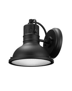 GLOBE ELECTRIC HARBOR 1-LIGHT MATTE BLACK OUTDOOR INDOOR WALL SCONCE,