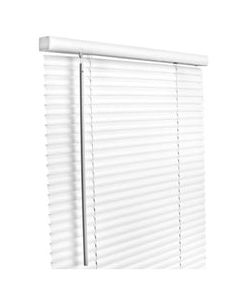 Living Accents Vinyl 1 in. Blinds 43 in. W X 64 in. H White Cordless