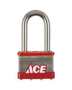 Ace 1.5 in. H X 2 in. W Stainless Steel 4-Pin Cylinder Padlock
