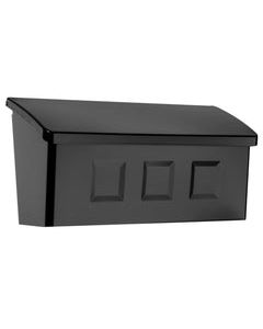 Architectural Mailboxes Wayland Contemporary Galvanized Steel Wall Mount Black Mailbox