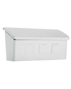 Architectural Mailboxes Wayland Contemporary Galvanized Steel Wall Mount White Mailbox