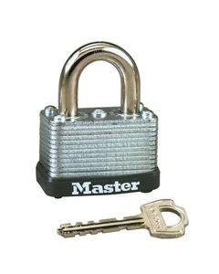 Master Lock 1-1/2 in. W Laminated Steel Warded Locking Padlock