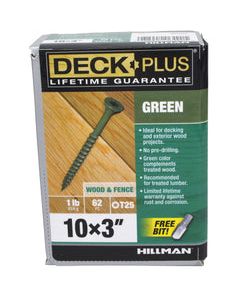 Deck Plus No. 10 X 3 in. L Star Flat Head Exterior Deck Screws 1 lb