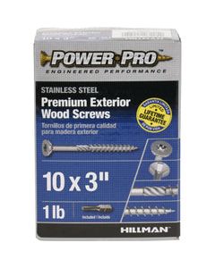 Hillman Power Pro No. 10 X 3 in. L Star Flat Head Exterior Deck Screws 1 lb
