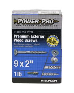 Hillman Power Pro No. 9 X 2 in. L Star Flat Head Exterior Deck Screws 1 lb