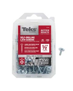 Teks No. 8 X 1/2 in. L Phillips Truss Head Lath Screws 260 pk