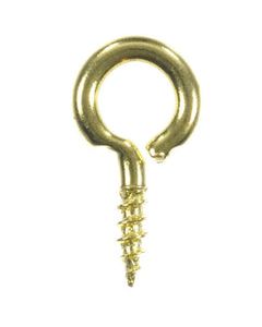 Ace 1/8 in. Dia. x 1/2 in. L Polished Brass Screw Eye 5 lb. 7 pk