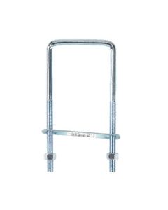 Hampton 3/8 in. X 3 in. W X 7 in. L Coarse Zinc-Plated Steel Square Bend U Bolt