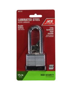 Ace 1-3/8 in. H X 1-3/4 in. W X 1-1/16 in. L Steel Double Locking Padlock