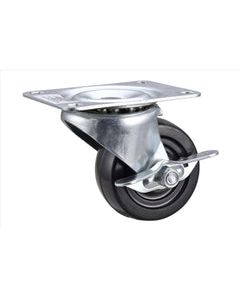 Projex 3 in. D Swivel Soft Rubber Caster with Swivel Plate 175 lb 1 pk
