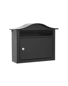 Architectural Mailboxes The Saratoga Galvanized Steel Wall Mount Black Locking Mailbox