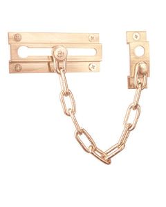 Prime-Line 3.93 in. L Polished Brass Chain Door Guard