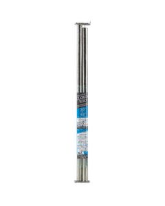 John Sterling Pro 48 in. L X 1 in. D Adjustable Platinum Steel Closet Rod