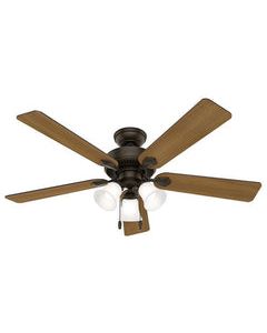 52in Swanson Ceiling Fan in New Bronze with LED Light Kit