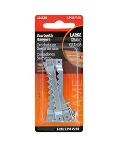 Hillman AnchorWire Steel Zinc Silver Large Self-Leveling Hanger 1 lb 5 pk