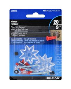 Hillman AnchorWire Mirror Heavy Duty Mirror Holder 1 lb. 4 pk