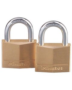 Master Lock 1-1/4 in. H X 5/16 in. W X 1-9/16 in. L Brass 4-Pin Tumbler Padlock Keyed Alike