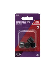 Ace Plastic Leg Tip Black Round 1 pk