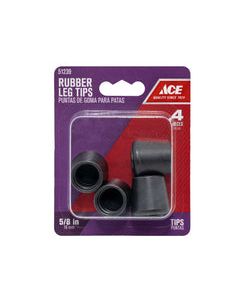 Ace Rubber Leg Tip Black Round 1 pk