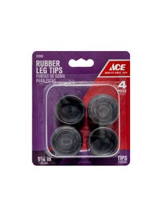 Ace Rubber Leg Tip Black Round 1 pk