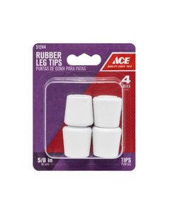Ace Rubber Leg Tip Off-White Round 1 pk